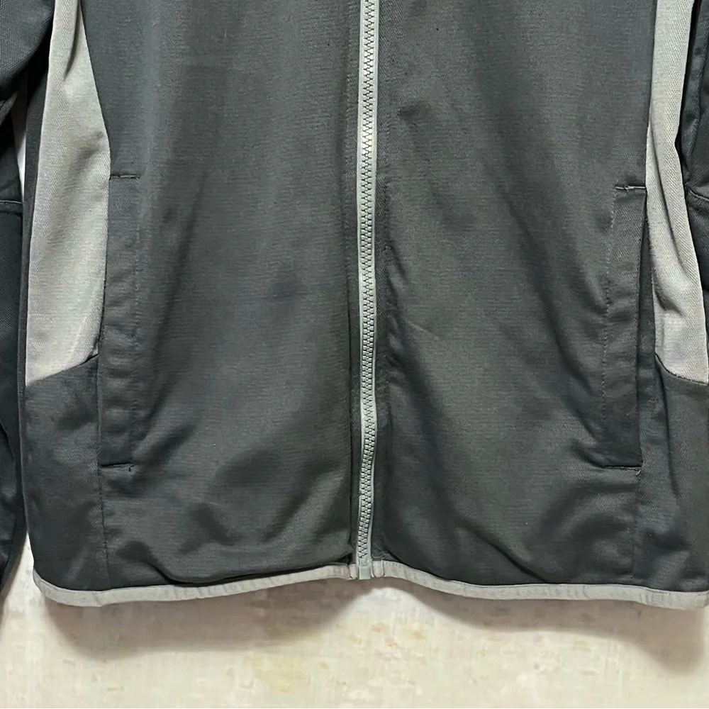 Vtg‎ STARTER Track Jacket Mens S Grey Colorblock Full Zip Pockets Activewear Y2K